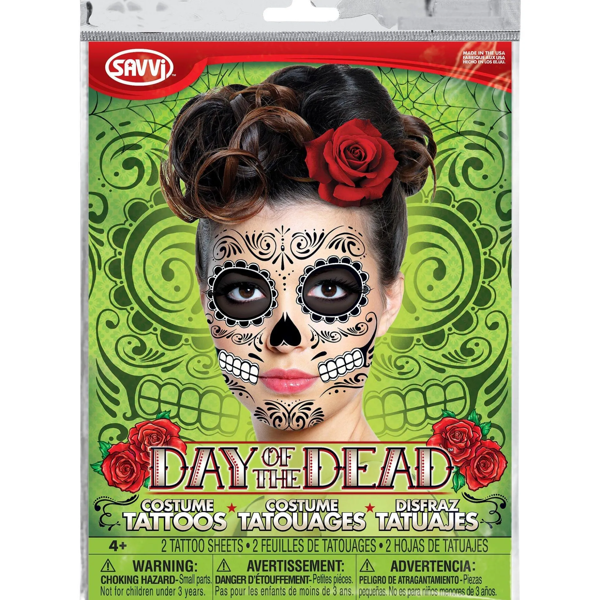 Best Sugar Skull Face Tattoos 2 Sheets Makeup