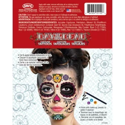 Best Sugar Skull Face Tattoos 2 Sheets Makeup