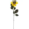 Party City Sunflower With Skull Plastic & Fabric Prop, 3.5In X 16.9In| Table Décor & Centerpieces