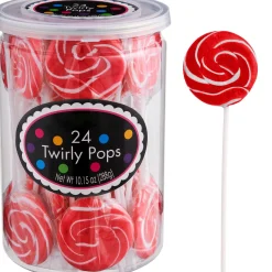 Online Swirly Lollipops, 24Pc - Cherry Flavor Candy Buffet By Color