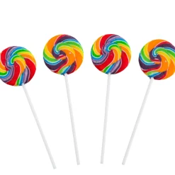 New Swirly Rainbow Lollipops 12Ct Candy Buffet By Color