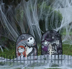 Party City The Nightmare Before Christmas Graveyard Scene Kit 15Pc| Tombstones & Fencing