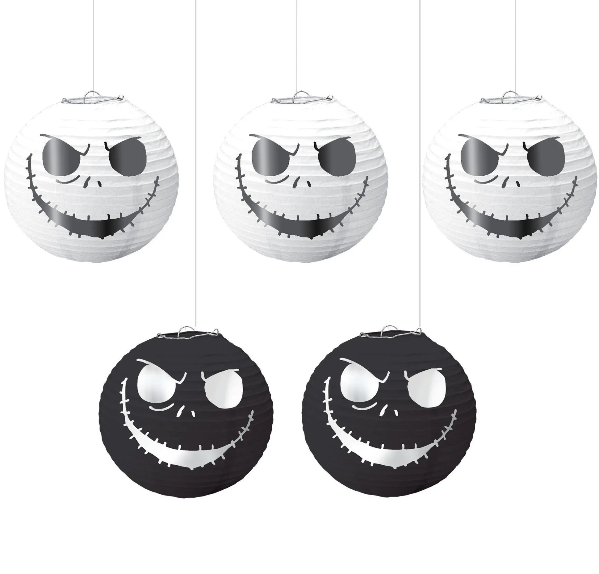 Party City The Nightmare Before Christmas Paper Lanterns 5Ct| Decorations