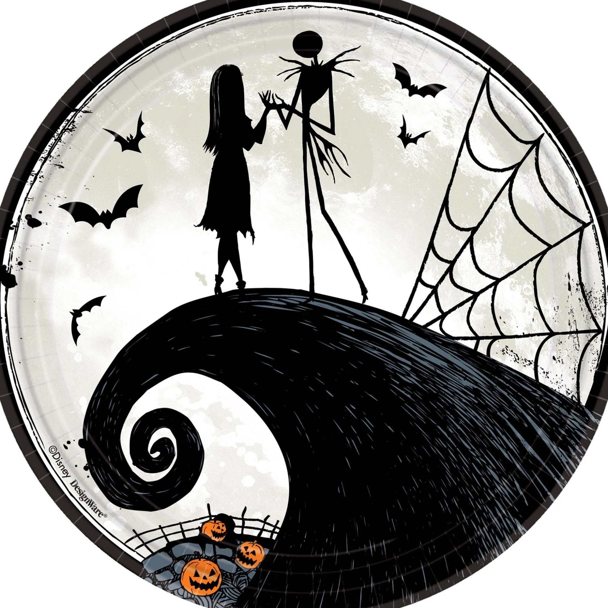 Party City The Nightmare Before Christmas Lunch Plates 8Ct| The Nightmare Before Christmas