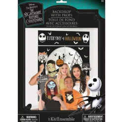 Party City The Nightmare Before Christmas Scene Setter With Photo Booth Props| Decorations