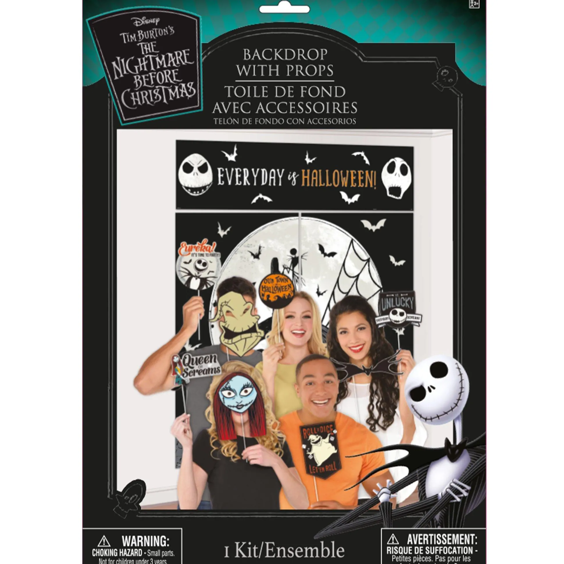 Party City The Nightmare Before Christmas Scene Setter With Photo Booth Props| Decorations