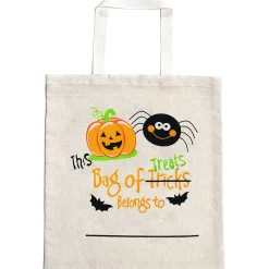 Party City This Bag Of Treats Belongs To Cotton Tote Treat Bag, 14In X 16In| Trick-Or-Treat Bags & Buckets