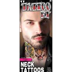 Store Tiger Neck Tattoo 1 Sheet - Tinsley Transfers Makeup