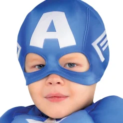 Marvel Toddler Boys Captain America Muscle Costume Classic|Boy Superhero