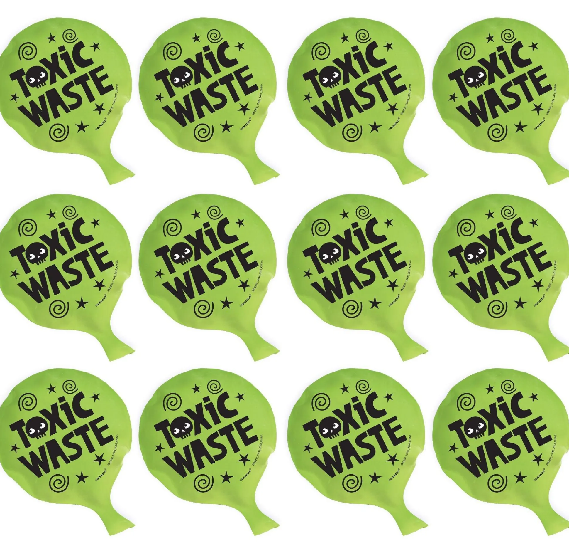 Party City Toxic Waste Whoopee Cushions 12Ct| Favors & Favor Bags