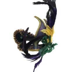 New Venetian Feather Mardi Gras Masquerade Mask Deluxe Masquerade