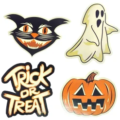Party City Vintage Halloween Stickers, 4Ct| Favors & Favor Bags