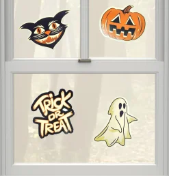 Party City Vintage Halloween Stickers, 4Ct| Favors & Favor Bags