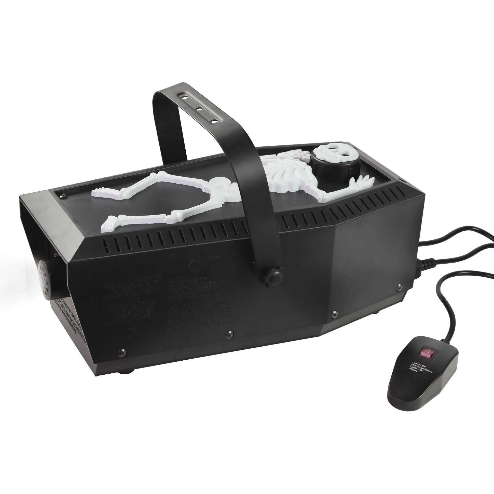 Party City 1000W Skeleton Coffin Fog Machine| Fog Machines & Fog Juice