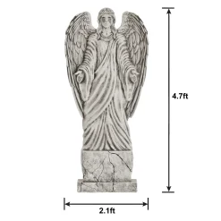 Party City Weeping Angel Monument Foam Tombstone, 26In X 57.5In| Tombstones & Fencing