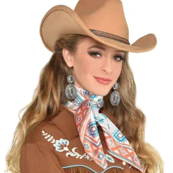 Cheap Western Fashion Scarf & Earring Costume Accessory Kit For Adults Boas