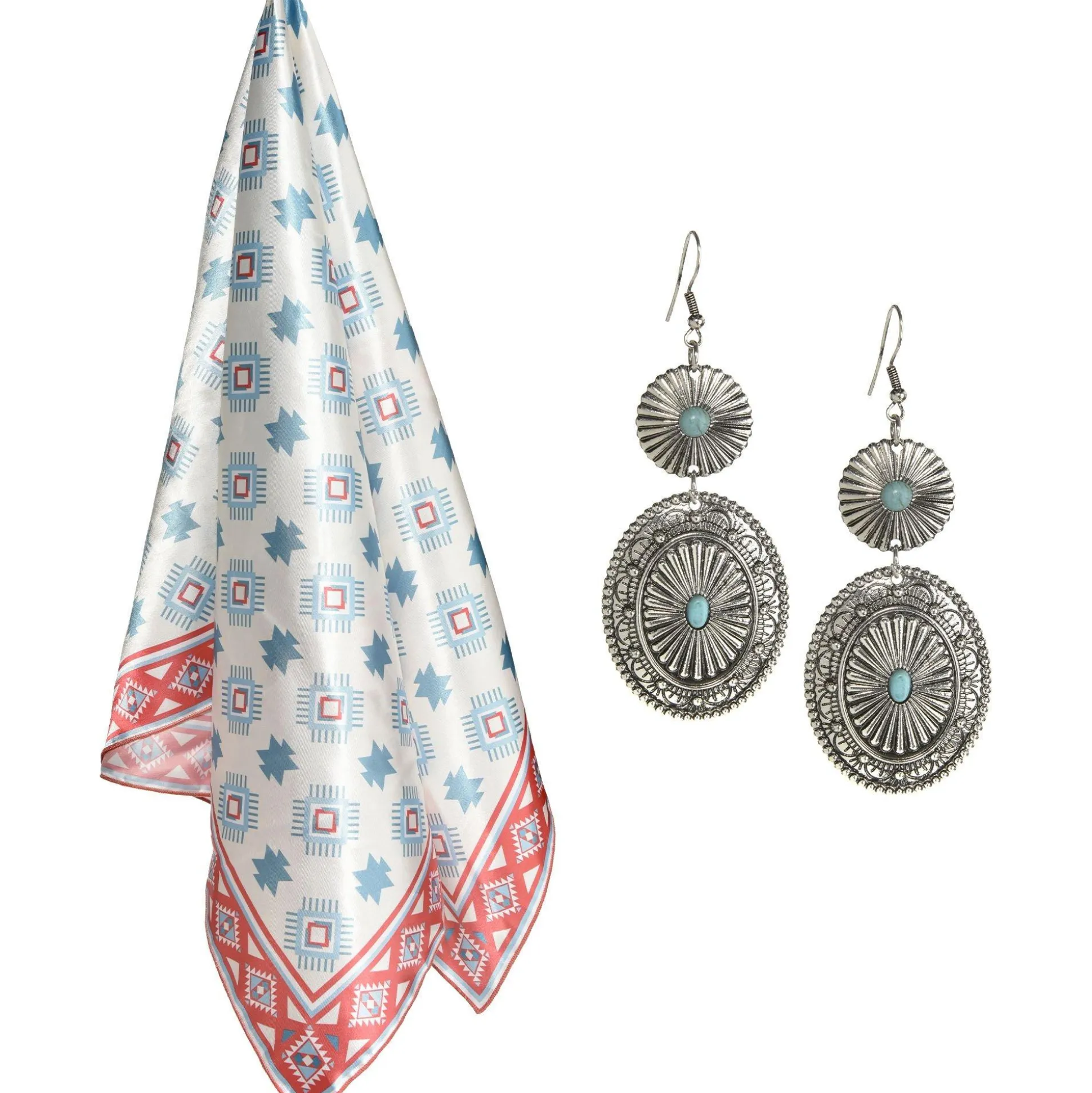 Cheap Western Fashion Scarf & Earring Costume Accessory Kit For Adults Boas