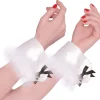 Flash Sale White Bunny Marabou Cuffs Gloves