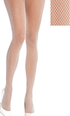 Hot White Fishnet Stockings Tights