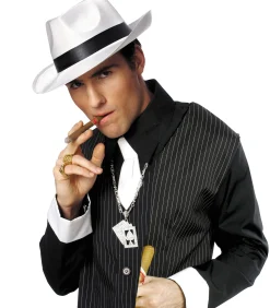 Outlet White Gangster Hat Hats