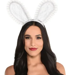 Flash Sale White Lace Bunny Ears Headband Headbands, Tails