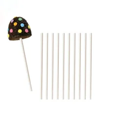 Party City White Lollipop Sticks 50Ct| Bakeware