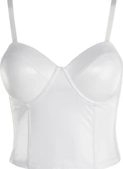 Discount White Sleek Corset For Adults With Removable Straps Corsets