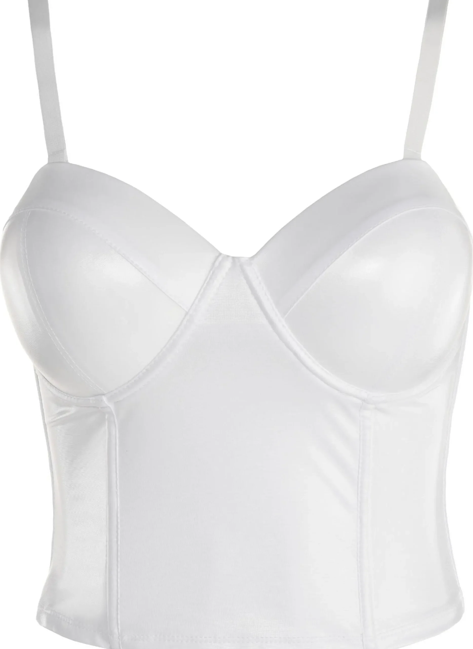 Discount White Sleek Corset For Adults With Removable Straps Corsets