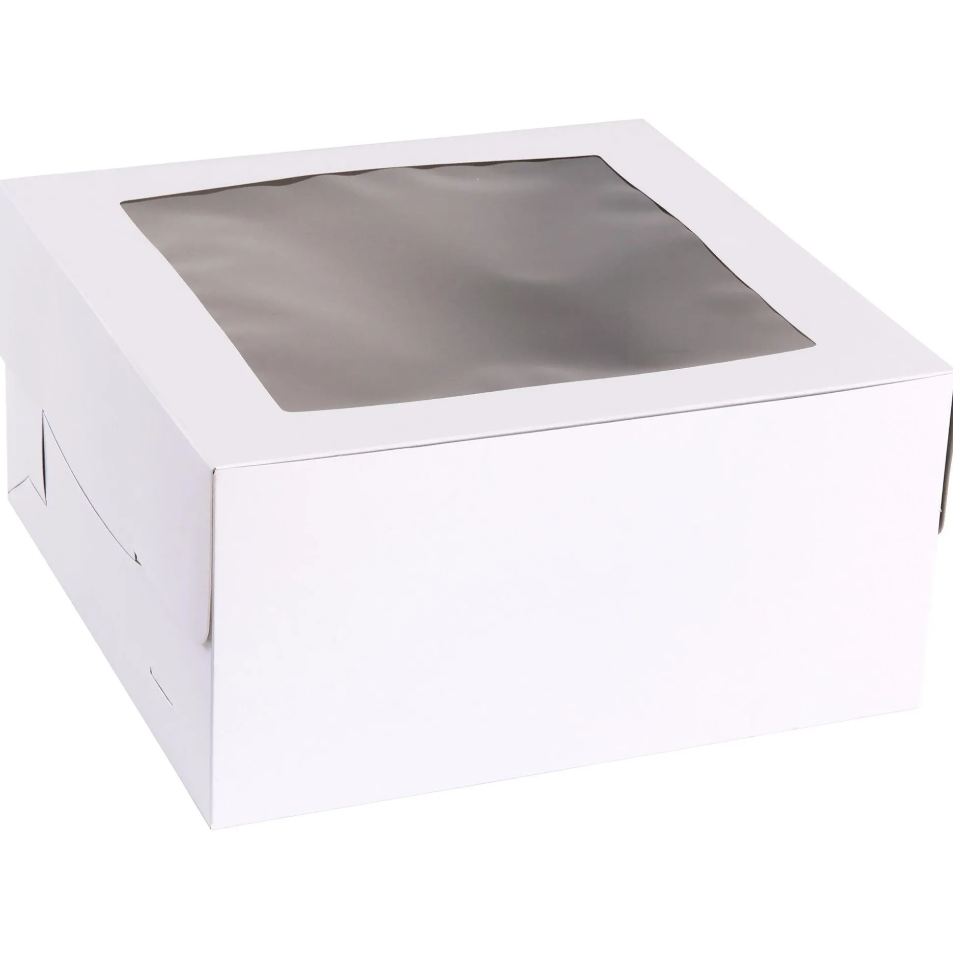 Flash Sale White Square Window Cake Box, 12In Boxes, Carriers & Treat Bags
