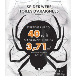 Party City White Stretch Spider Web, 40 Sq Ft| Spiders & Webbing