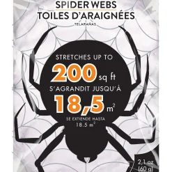 Party City White Stretch Spider Web, 200 Sq Ft| Spiders & Webbing