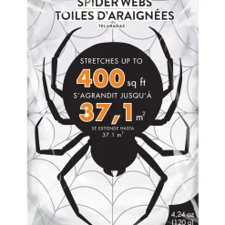 Party City White Stretch Spider Web, 400 Sq Ft| Spiders & Webbing