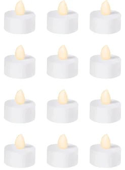Party City White Tealight Flameless Led Candles 12Ct| Table Décor & Centerpieces