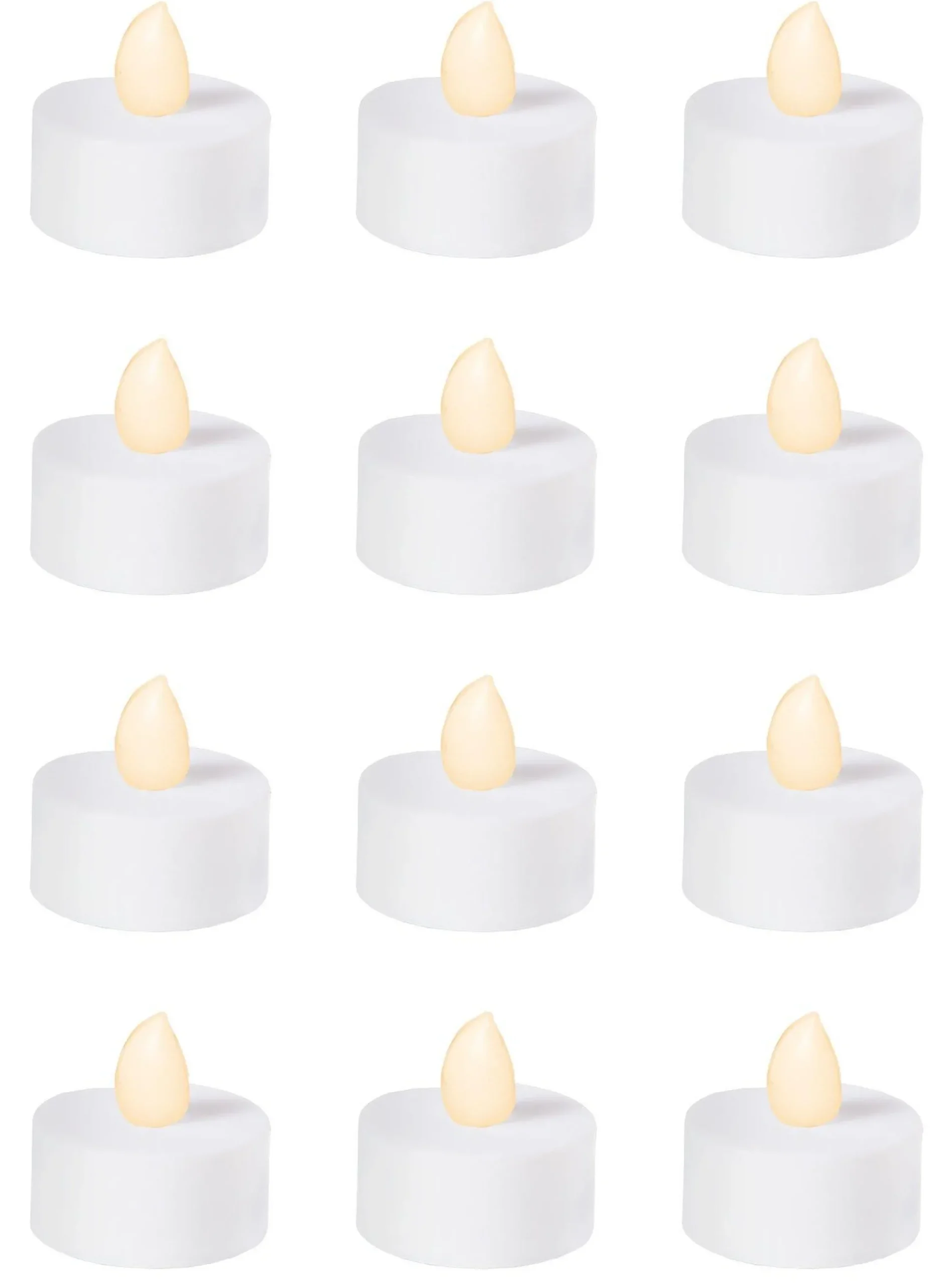 Party City White Tealight Flameless Led Candles 12Ct| Table Décor & Centerpieces