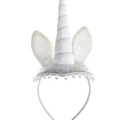 Fashion White Unicorn Headband Headbands, Tails