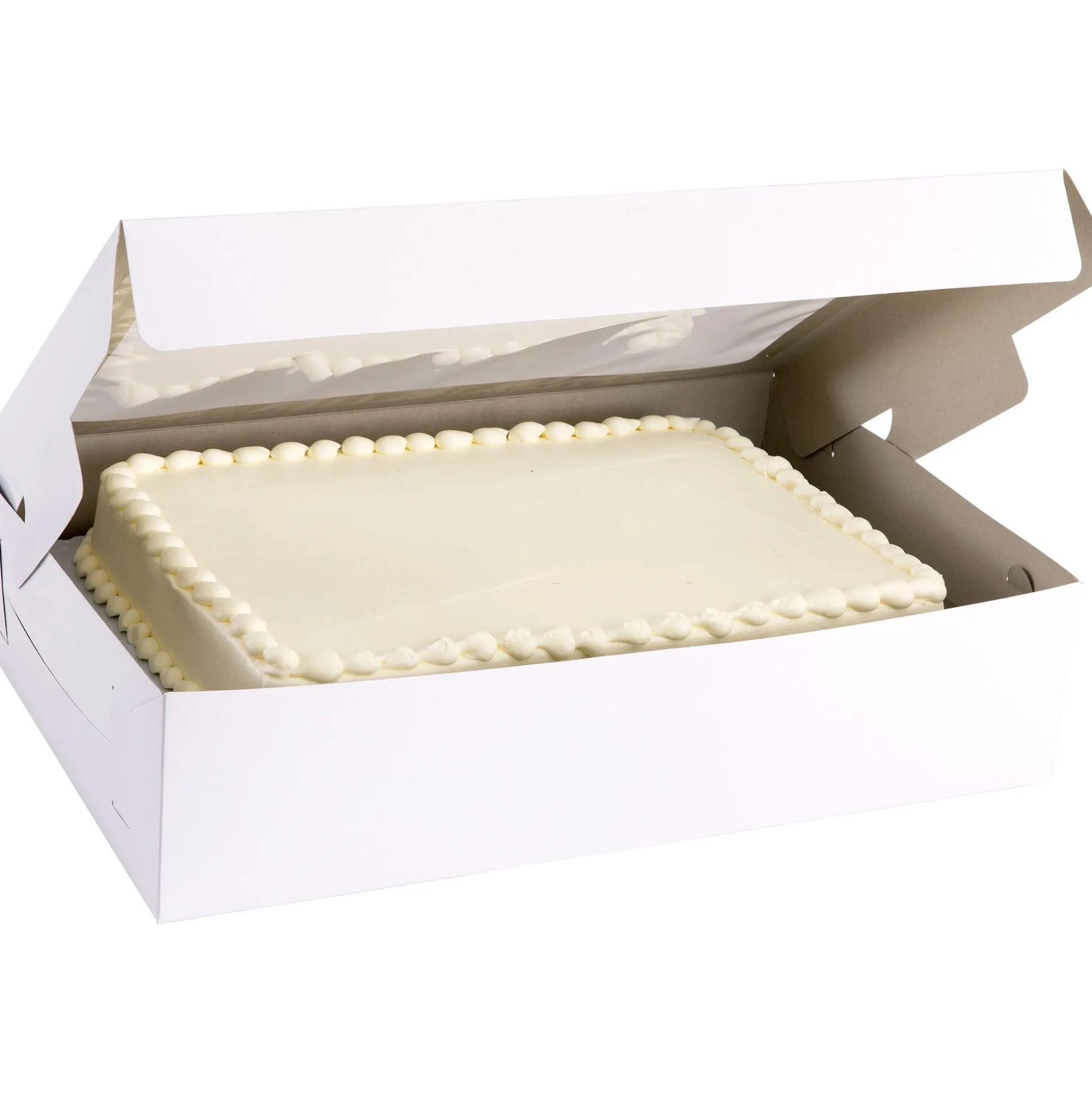 Clearance White Window Sheet Cake Box, 21In X 14In Boxes, Carriers & Treat Bags
