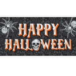 Party City Wicked Hauntings Plastic Horizontal Banner, 5.4Ft X 2.8Ft| Window & Wall Décor