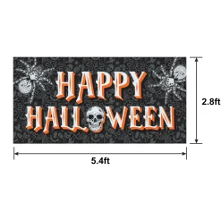 Party City Wicked Hauntings Plastic Horizontal Banner, 5.4Ft X 2.8Ft| Window & Wall Décor