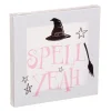 Party City Witch Spell Yeah Halloween Wood & Canvas Sign, 5In X 5In| Home Décor