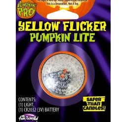Party City Yellow Flicker Pumpkin Lite| Pumpkin Carving Kits