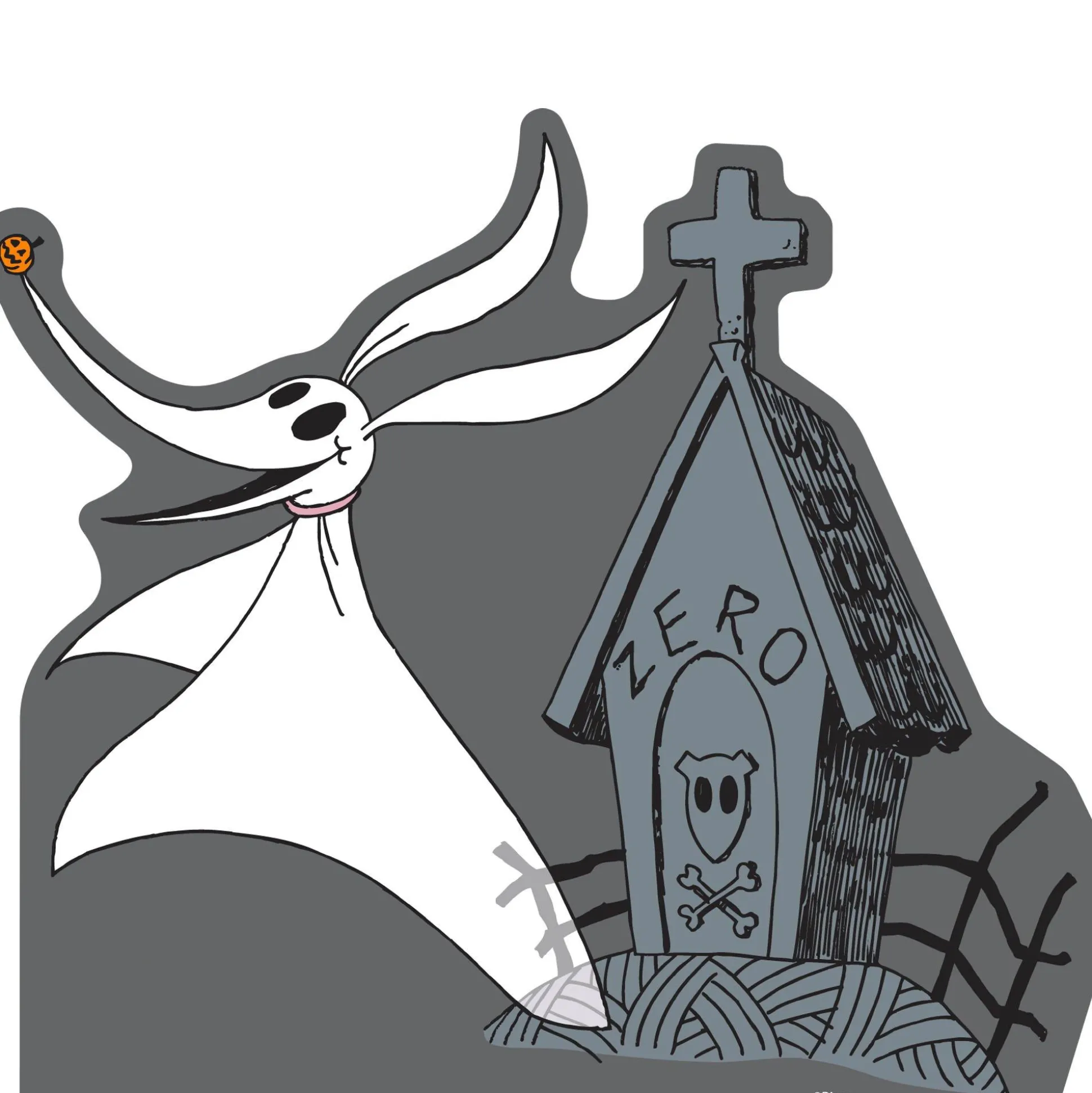 Party City Zero Cardboard Cutout, 3Ft - Disney The Nightmare Before Christmas| The Nightmare Before Christmas